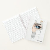 Blue Eye Collage Abstract kunstwerk Notitieboek (Binnen)