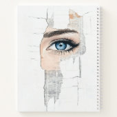 Blue Eye Collage Abstract kunstwerk Notitieboek (Achterkant)