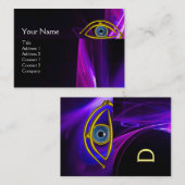 BLUE EYE Doctor, Ophthalmic, Oculist Symbol, Purpl Visitekaartje (Voorkant / Achterkant)
