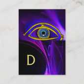 BLUE EYE Doctor, Ophthalmic, Oculist Symbol, Purpl Visitekaartje (Achterkant)