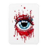 Blue Eye Driving Blood Horror art Magneet (Verticaal)