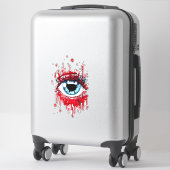 Blue Eye Driving Blood Horror art Sticker (Koffer)