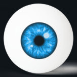 Blue Eye Funny Pingpongbal<br><div class="desc">Een mooie blauwe oogafbeelding zorgt ervoor dat de pingpongbal er uitziet als een oogbal. Show van deze pingpongballen met zo'n gedetailleerde iris oogkunst die aan je pingpongtafel tekent, ze zouden zeker veel leuke en interessante gesprekken met je vrienden en familie lange tijd stikken! Ze kunnen ook een hoop lol zijn...</div>