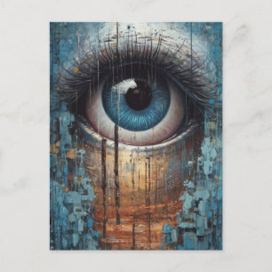 Blue Eye Grunge Briefkaart