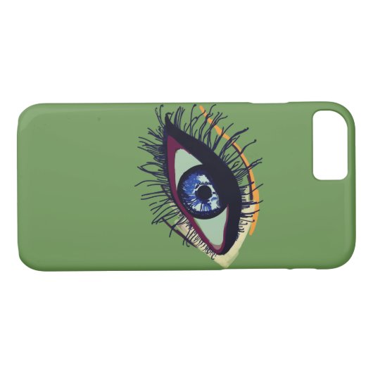 Blue Eye iPhone 8/7, nauwelijks daar Case-Mate iPhone Case (Achterkant (Horizontaal))