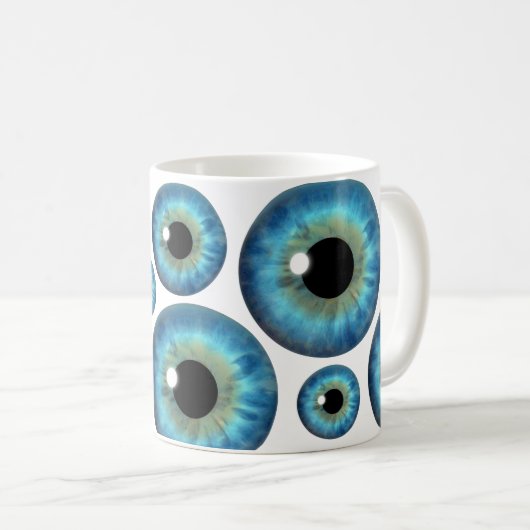 Blue Eye Iris Cool Eyeball Custom Mok (Voorkant rechts)