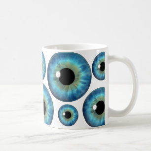 Blue Eye Iris Cool Eyeball Custom Mok