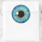 Blue Eye Iris Cool Eyeball Custom Ronde Stickers (Tas)