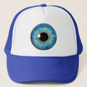 Blue Eye Iris Cool Eyeball Fun Custom Petten (Voorkant)