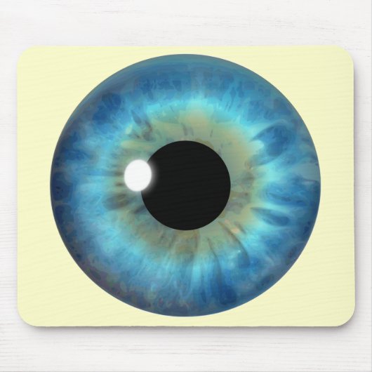 Blue Eye Iris Custom Cool Mousepad Mousemat Muismat (Voorkant)