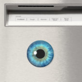 Blue Eye Iris Eyeball Cool Custom Round Magnet (Insitu (Vaatwasser))
