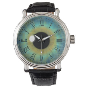 Blue Eye Iris Eyeball Cool Custom Wrist Watts Horloge