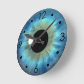 Blue Eye Iris Eyeball Custom Medium  Ronde Klok (Hoek)