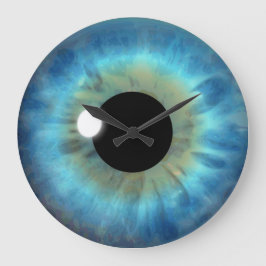 Blue Eye Iris Eyeball Large Custom  Grote Klok