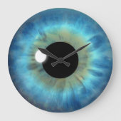 Blue Eye Iris Eyeball Large Custom  Grote Klok (Voorkant)