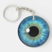 Blue Eye Iris ronde dubbelzijdige acryl Sleutelhan Sleutelhanger (Voorkant)