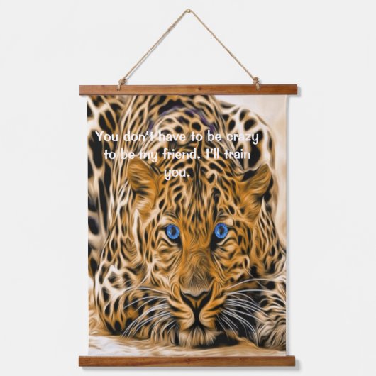 Blue Eye Leopard Hangend Wandkleed (Voorkant)