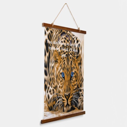 Blue Eye Leopard Hangend Wandkleed (Gebogen)
