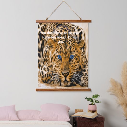 Blue Eye Leopard Hangend Wandkleed (Slaapkamer)