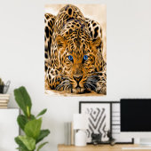 Blue Eye Leopard Poster (Thuiskantoor)