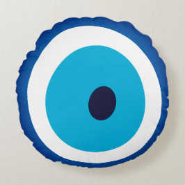 Blue Eye Lucky Charm Rond Kussen