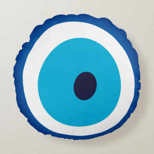 Blue Eye Lucky Charm Rond Kussen