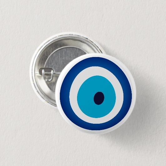 Blue Eye Lucky Charm Ronde Button 3,2 Cm (Voorkant /achterkant)