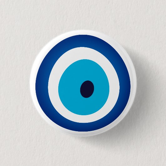 Blue Eye Lucky Charm Ronde Button 3,2 Cm (Voorkant)