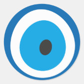 Blue Eye Lucky Charm Ronde Sticker (Voorkant)