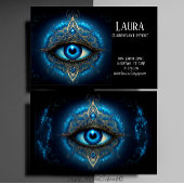 Blue Eye Mandala Clairvoyant Psychic Visitekaartje