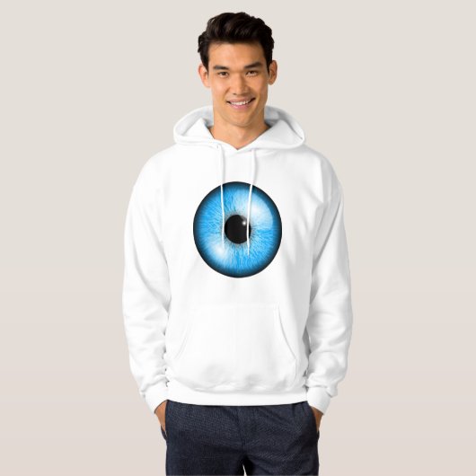 Blue Eye Mannen Hoodie (Voorkant volledig)