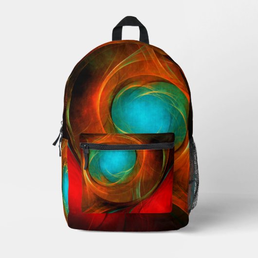 Blue Eye Modern Abstract Fine Art Cool Pattern #16 Bedrukte Rugzak (Voorkant)