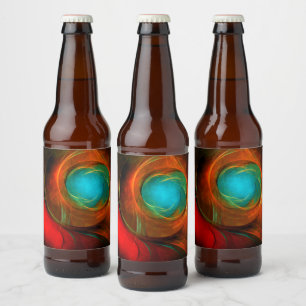 Blue Eye Modern Abstract Fine Art Cool Pattern #16 Bier Etiket