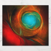 Blue Eye Modern Abstract Fine Art Cool Pattern #16 Bier Etiket (Enkel label)