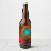 Blue Eye Modern Abstract Fine Art Cool Pattern #16 Bier Etiket (Voorkant)