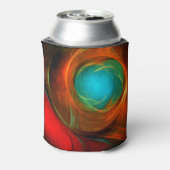 Blue Eye Modern Abstract Fine Art Cool Pattern #16 Blikjeskoeler (Blikje Achterkant)