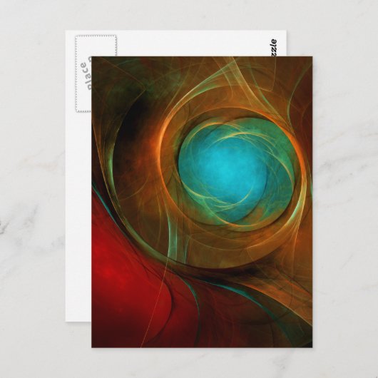 Blue Eye Modern Abstract Fine Art Cool Pattern #16 Briefkaart (Voorkant / Achterkant)