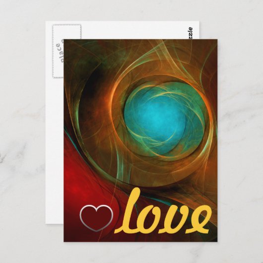 Blue Eye Modern Abstract Fine Art Cool Pattern #16 Briefkaart (Voorkant / Achterkant)