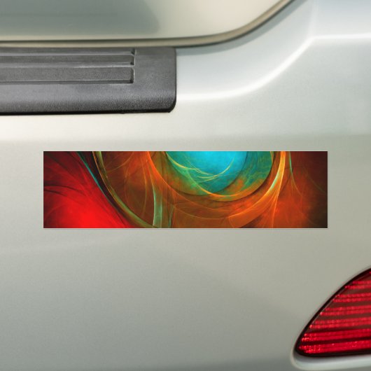Blue Eye Modern Abstract Fine Art Cool Pattern #16 Bumpersticker (Op auto)