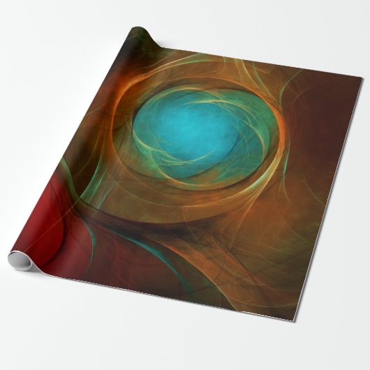 Blue Eye Modern Abstract Fine Art Cool Pattern #16 Cadeaupapier (Uitgerold)