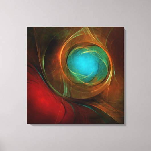 Blue Eye Modern Abstract Fine Art Cool Pattern #16 Canvas Afdruk (Voorkant)