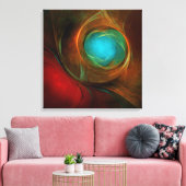 Blue Eye Modern Abstract Fine Art Cool Pattern #16 Canvas Afdruk (Insitu (Woonkamer))