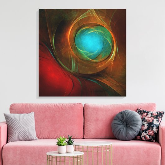 Blue Eye Modern Abstract Fine Art Cool Pattern #16 Canvas Afdruk (Insitu (Woonkamer))