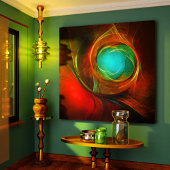 Blue Eye Modern Abstract Fine Art Cool Pattern #16 Canvas Afdruk