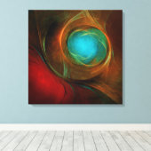 Blue Eye Modern Abstract Fine Art Cool Pattern #16 Canvas Afdruk (Insitu (Houten vloer))