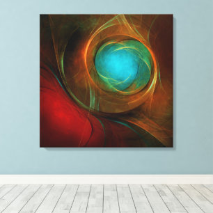 Blue Eye Modern Abstract Fine Art Cool Pattern #16 Canvas Afdruk