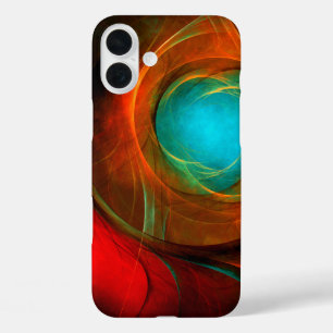 Blue Eye Modern Abstract Fine Art Cool Pattern #16 iPhone 16 Plus Hoesje