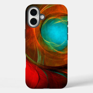 Blue Eye Modern Abstract Fine Art Cool Pattern #16 iPhone 16 Plus Hoesje