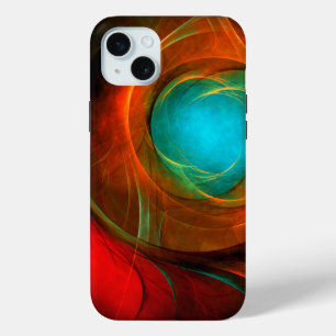 Blue Eye Modern Abstract Fine Art Cool Pattern #16 iPhone 15 Mini Hoesje