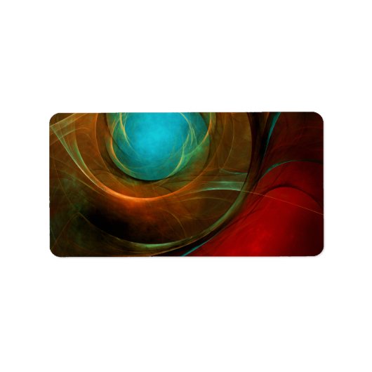 Blue Eye Modern Abstract Fine Art Cool Pattern #16 Etiket (Voorkant)